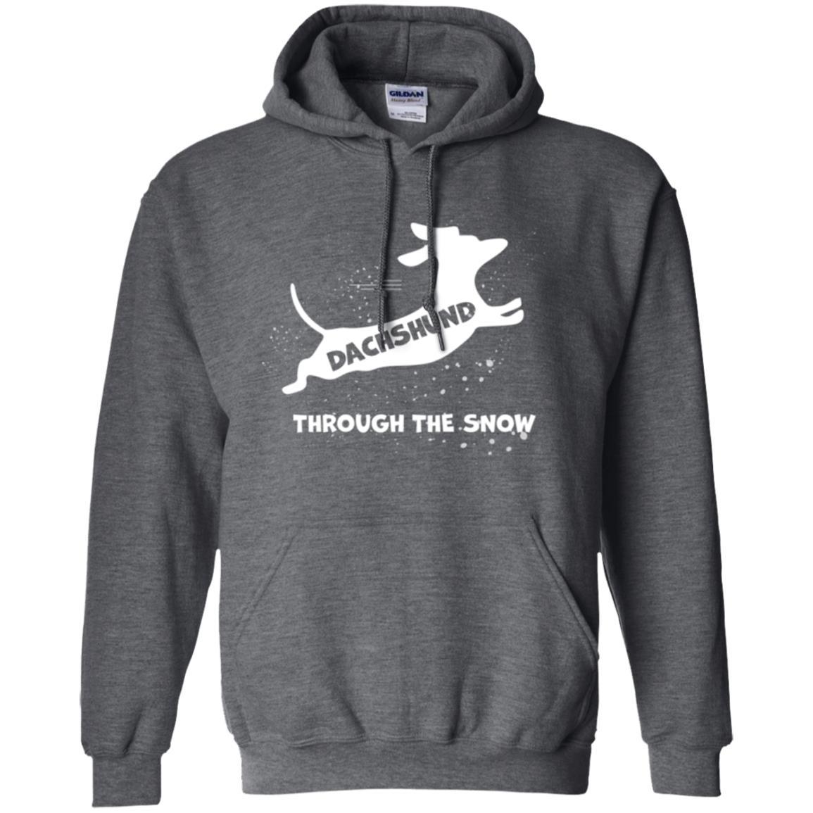 Dachshund Through The Snow T-shirt Dark Heather
