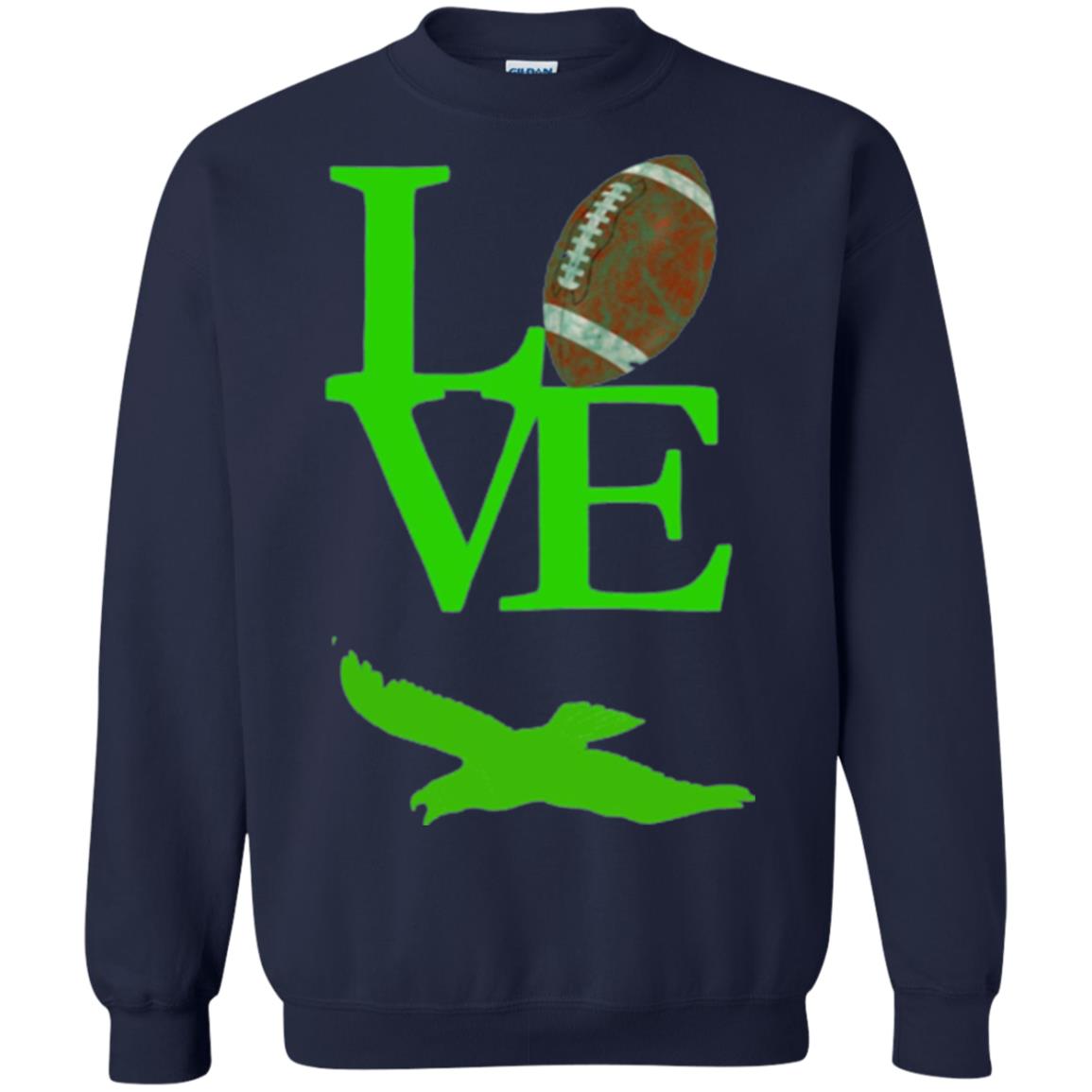 Football Lover T-shirt Love Football Flying Bird T-shirt Navy