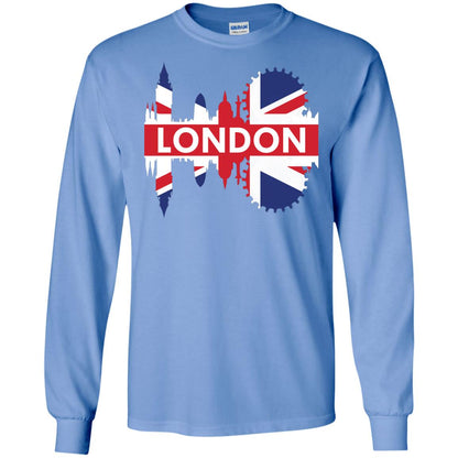 Flag Of United Kingdom London Gift Shirt For Britain Carolina Blue