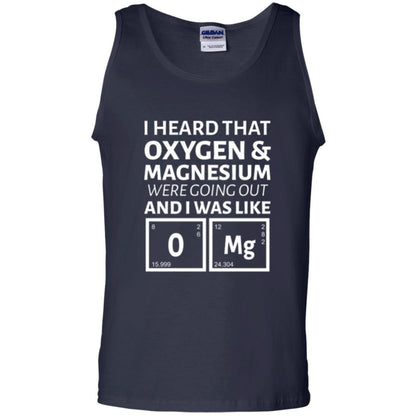 Science T-shirt I Heard That Oxygen And Magnesium Were Going Out Navy