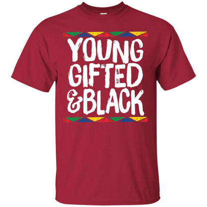 African Pride History Heritage T-shirt Young Gifted And Black Cardinal