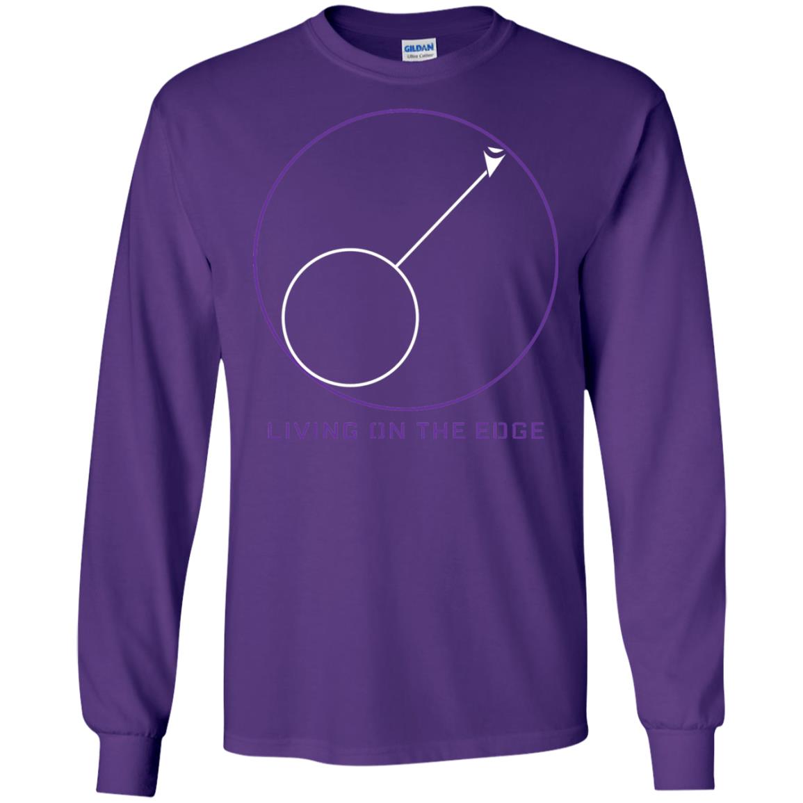 Gamer T-shirt Living On The Edge Run From The Storm Purple