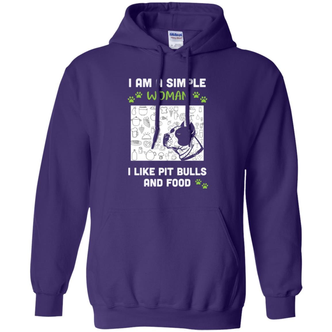 Pitbull Lover T-shirt I Am A Simple Woman I Like Pit Bulls Purple