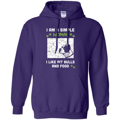 Pitbull Lover T-shirt I Am A Simple Woman I Like Pit Bulls Purple