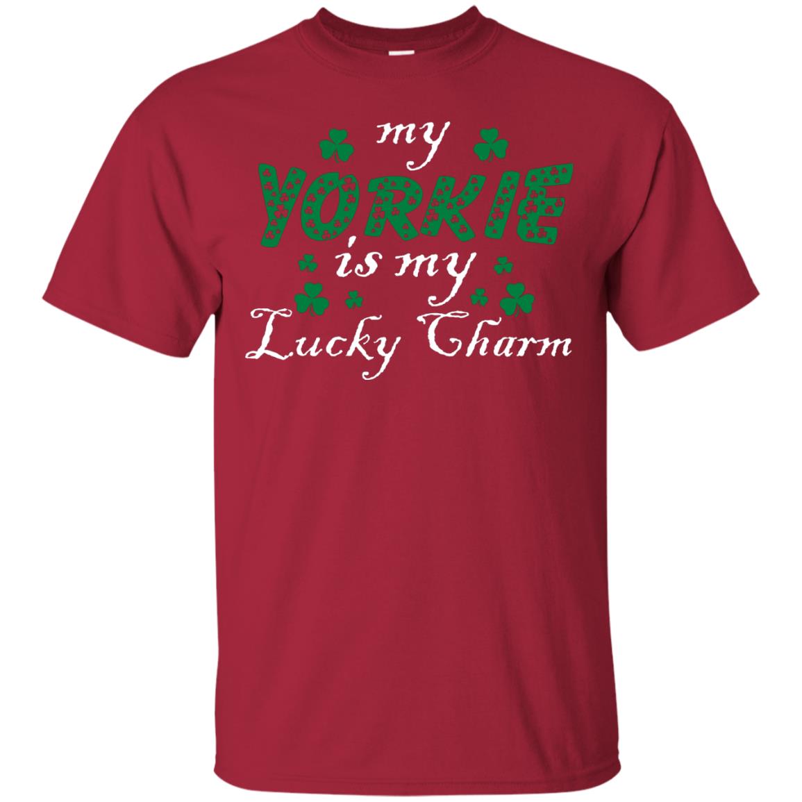 My Yorkie Is My Lucky Charm Saint Patrick's Day Shirt For Yorkie Lover Cardinal