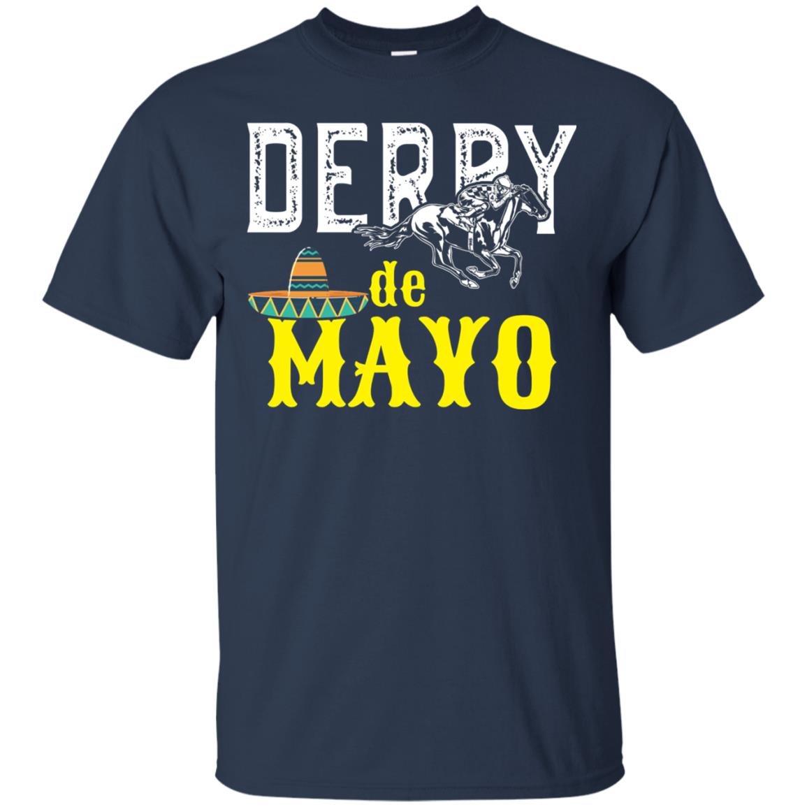 Cinco Derby De Mayo Horse Race Shirt Navy