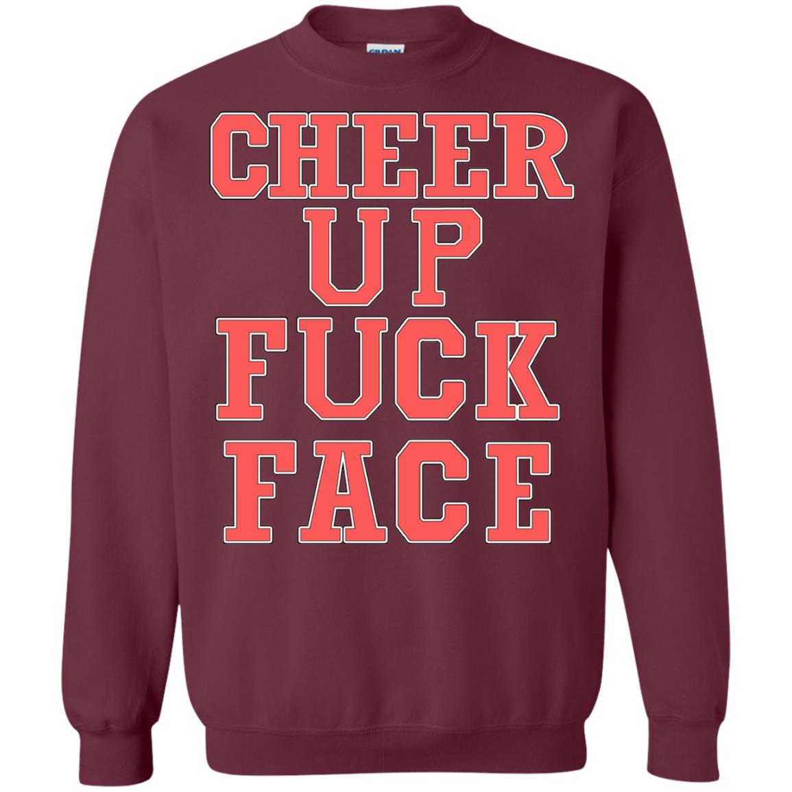Cheer Up Face Shirt Maroon