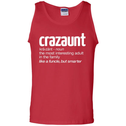 Aunt T-shirt The Most Interesting Adult In The Family Like A Funcle But Smarter Red