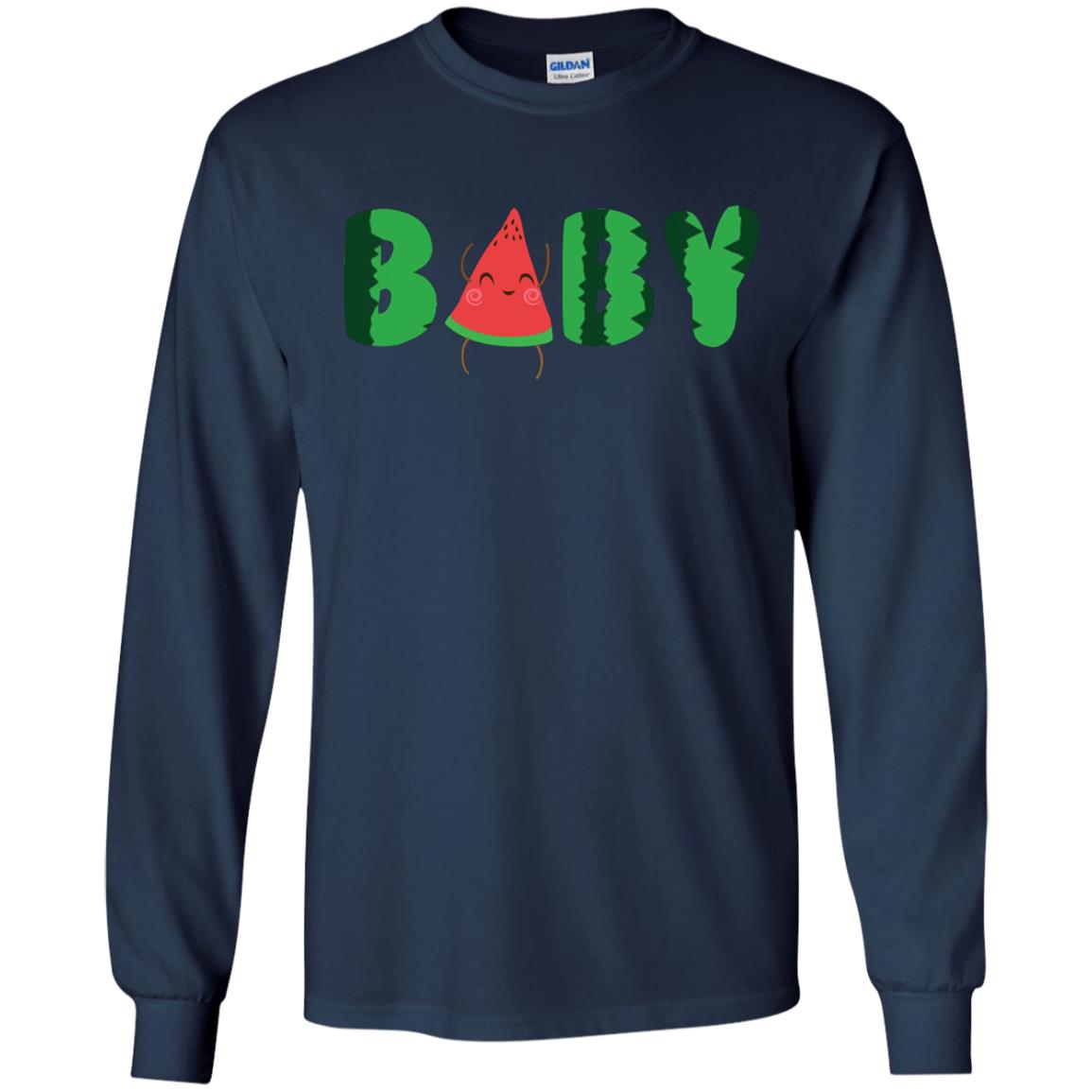 Baby Watermelon Funny Summer Melon Fruit Shirt For Baby Kids Navy