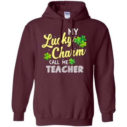 My Lucky Charms Call Me Teacher Saint Patrick_s Day Gift Shirt For Teacher Maroon