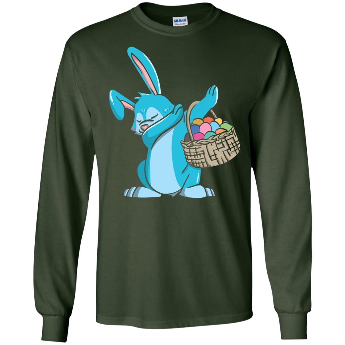 Easter Bunny Dab Easter Shirt Forest Green