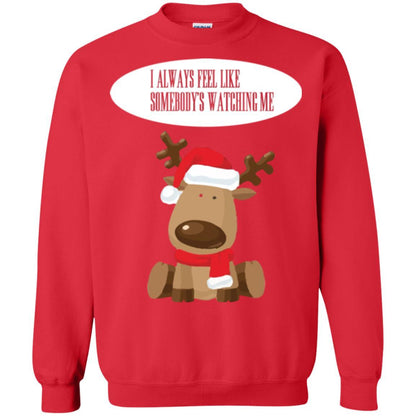 Christmas T-shirt I Always Feel Like Somebody's Watching Me Red