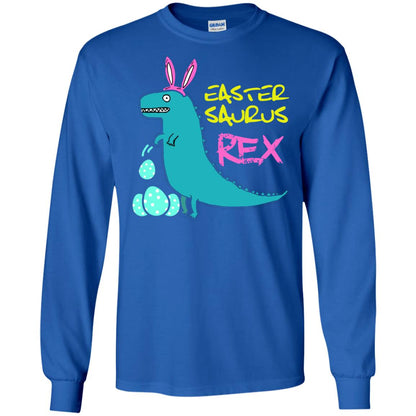 Easter Saurus Trex Bunny Dinosaur T-shirt Royal