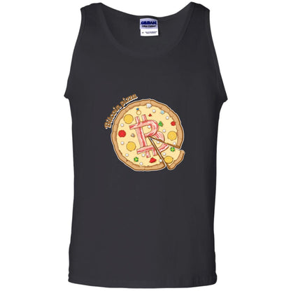 Funny Bitcoin Pizza T-shirt Crypto Currency Black