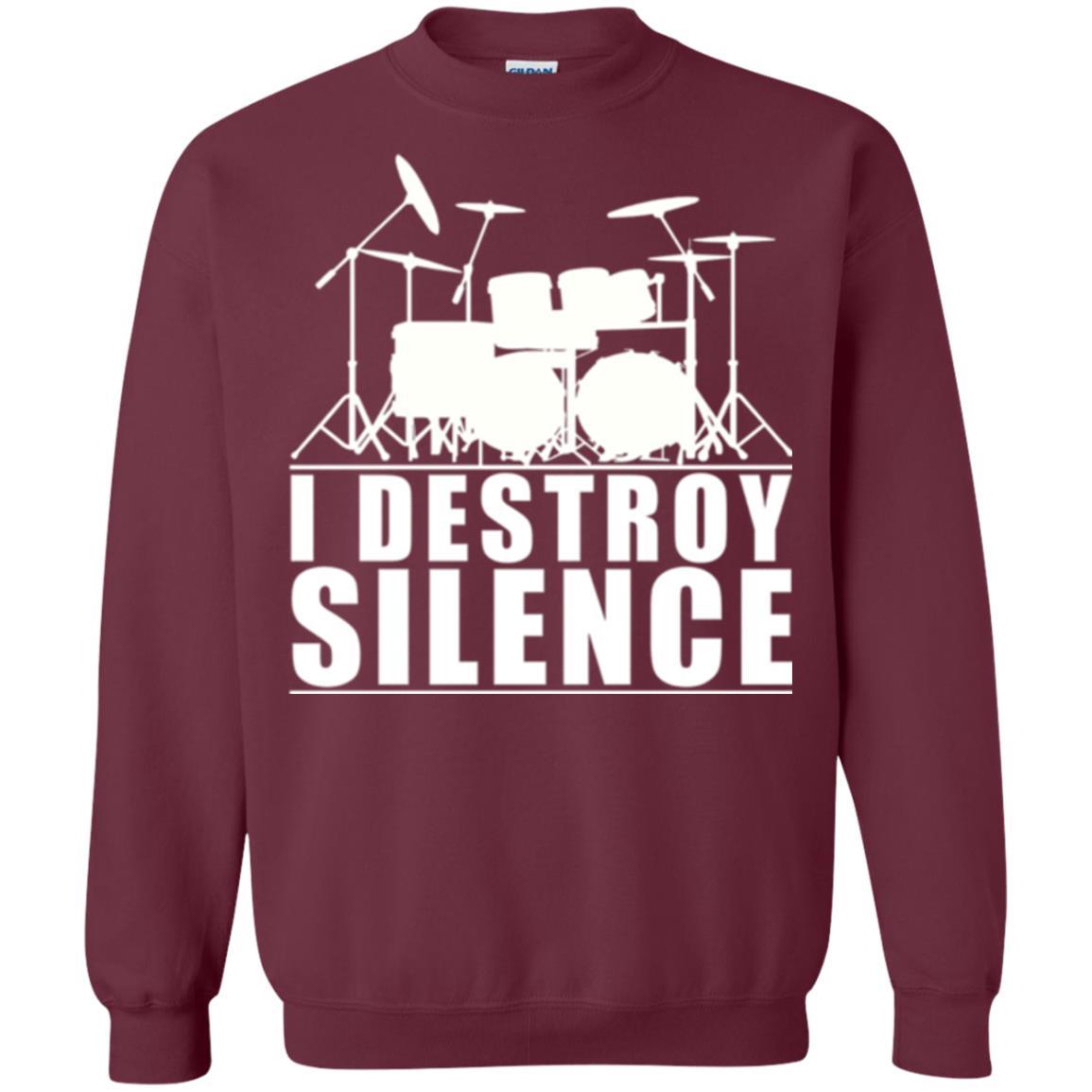 Drummer T-shirt I Destroy Silence Maroon