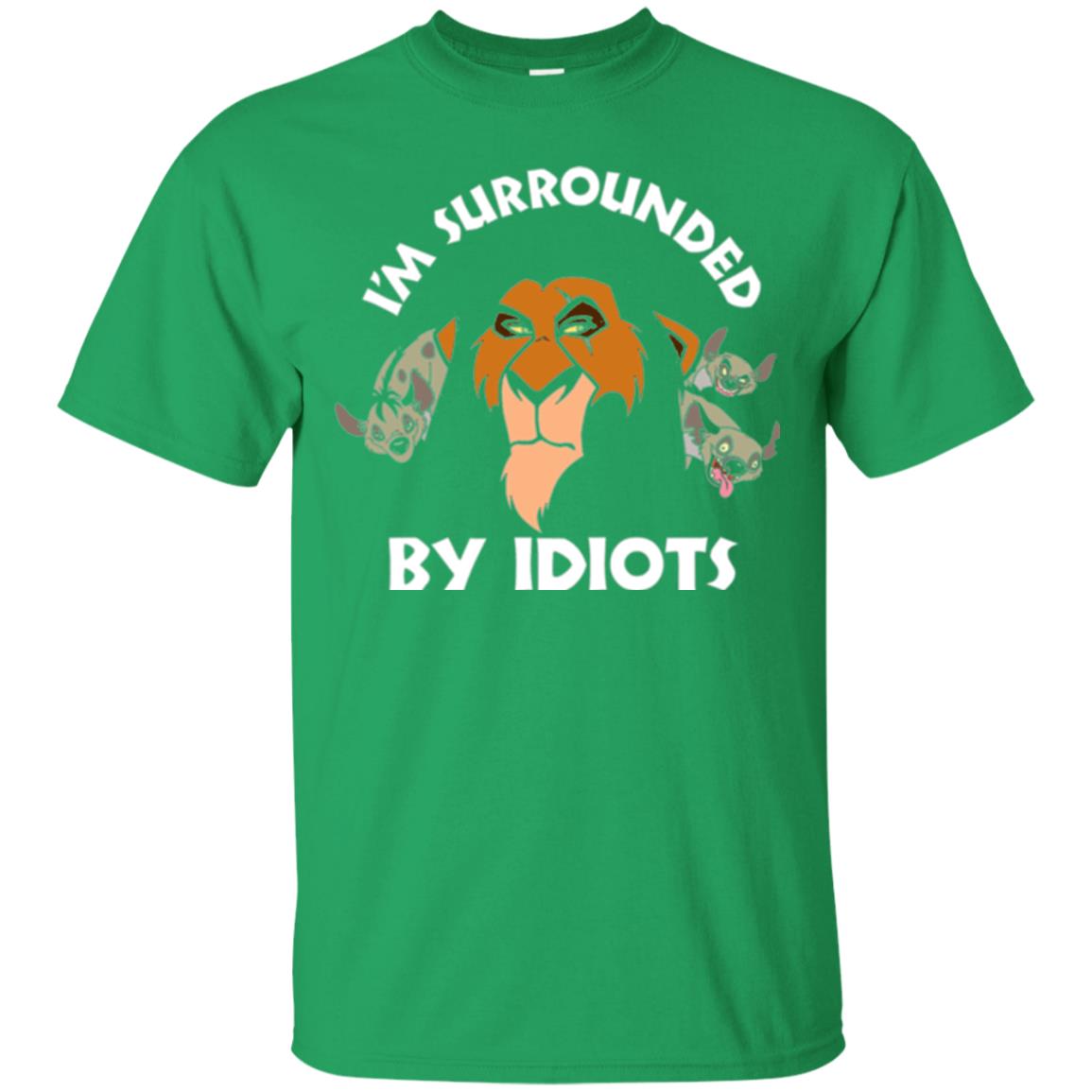 Disney Lion King T-shirt Scar Surrounded By Idiots Irish Green