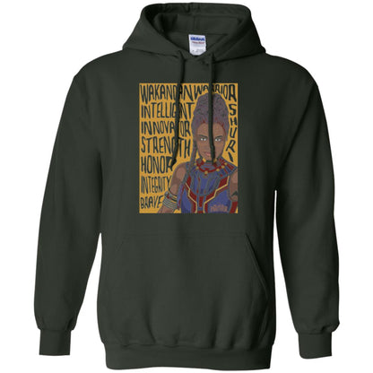Black Panther Movie Shuri Word Art T-shirt Forest Green