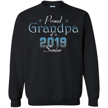 Proud Grandpa Of 2019 Senior Granddad Shirt Black
