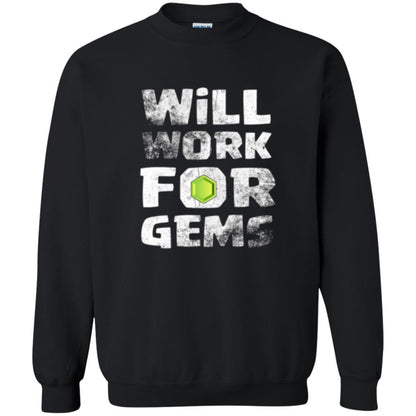 Gamer T-shirt Will Work For Gems Black