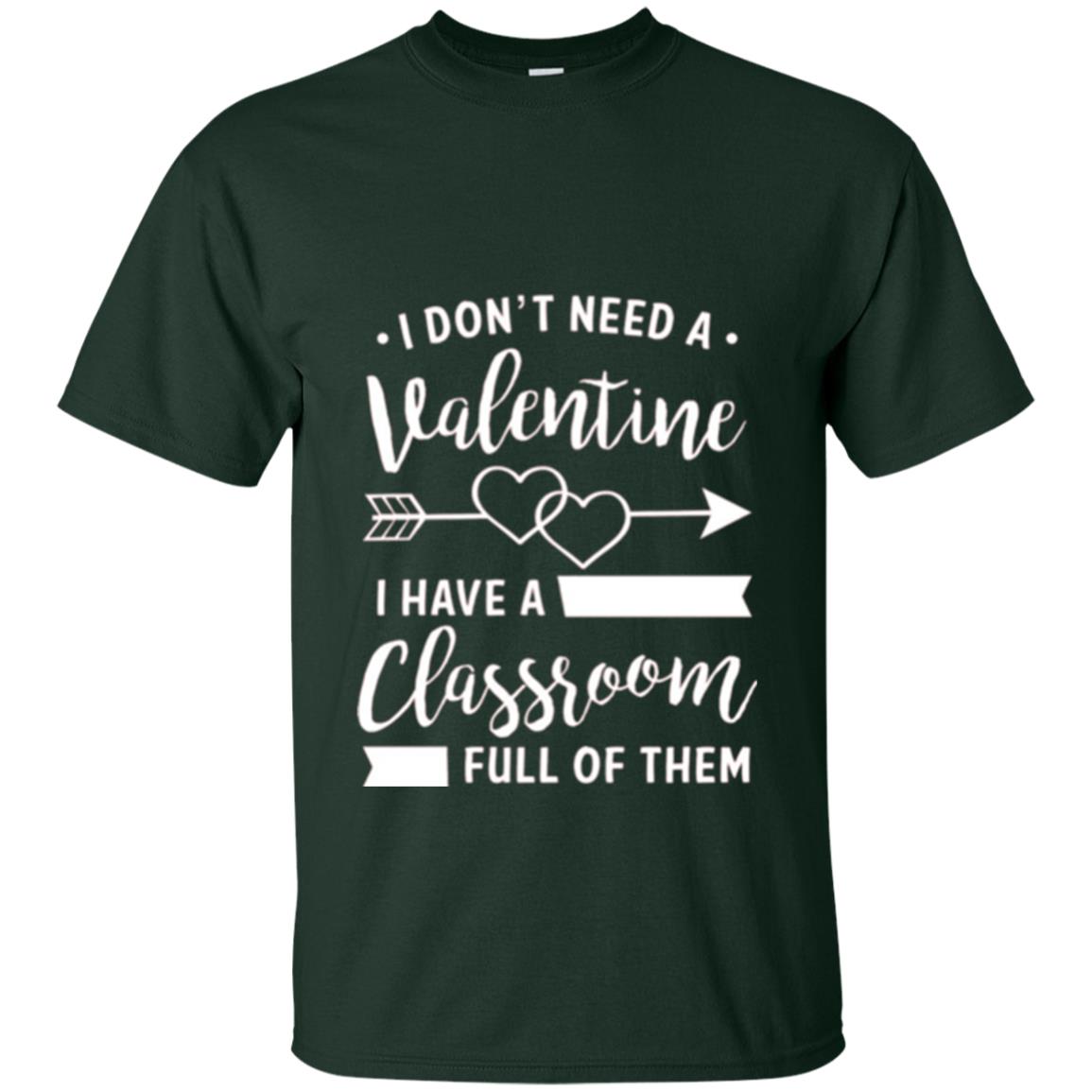 Teacher Valentine_s Day T-shirt A Classroom Full Of Heart Forest Green