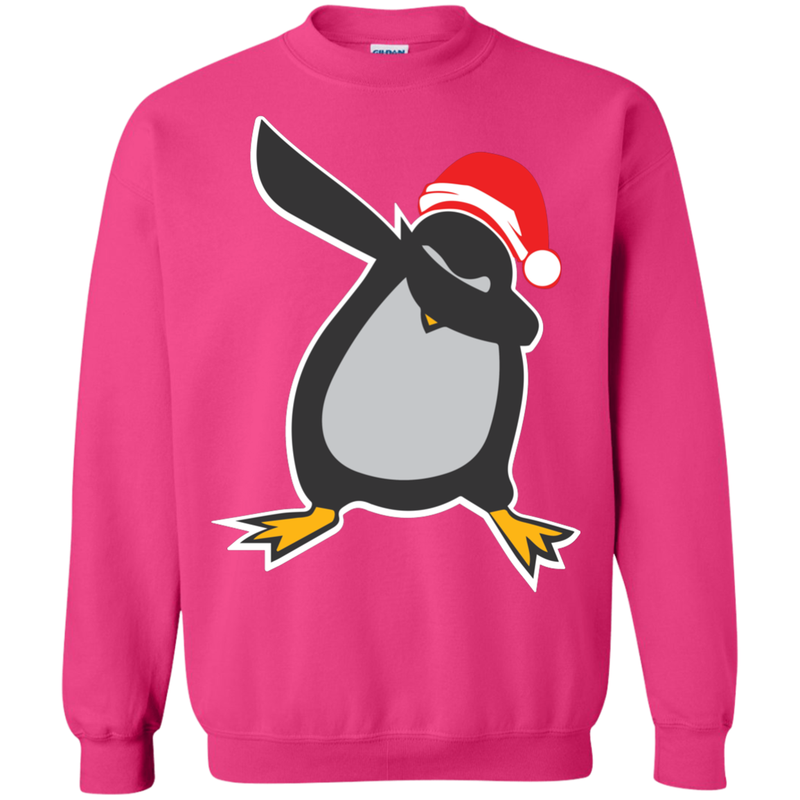 Christmas T-Shirt Dabbing Penguin Heliconia