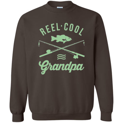 Fisherman T-shirt Retired Grandpa Reel Cool Dark Chocolate
