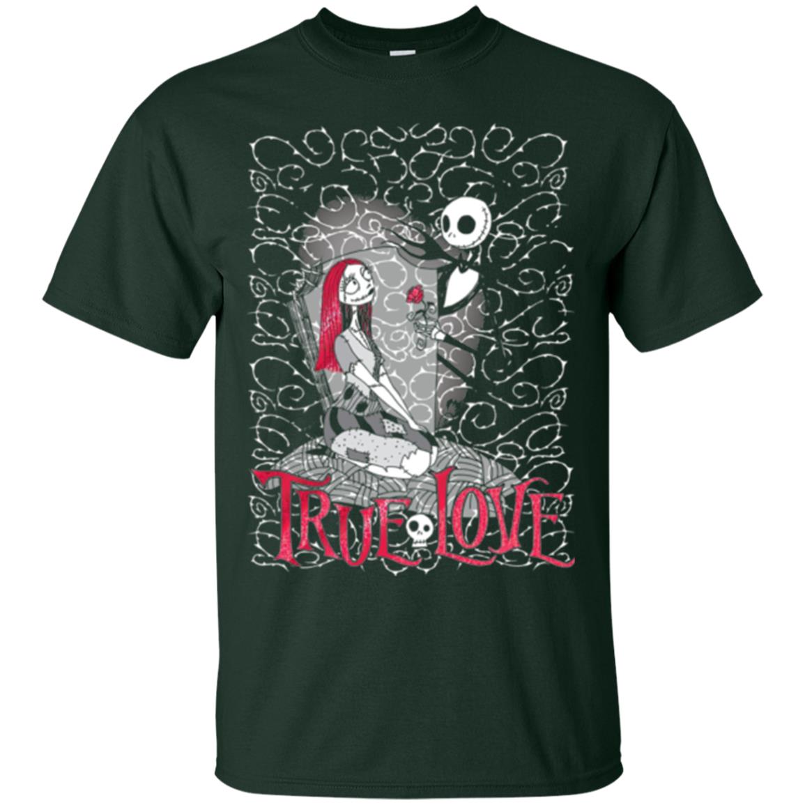 Disney Nightmare Before Christmas True Love Halloween T-shirt Forest Green
