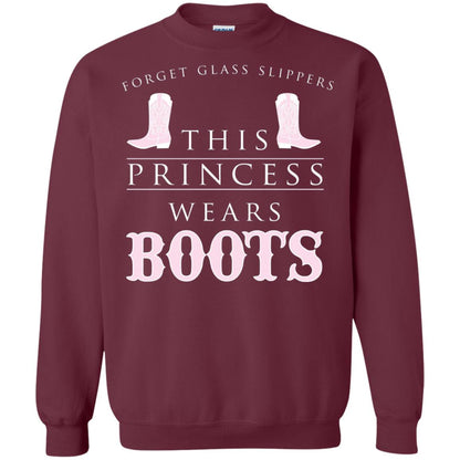 Forget Glass Slippers This Princess Wears Boots T-shirt Maroon
