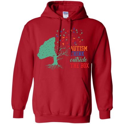 Autism Think Outside The Box Autism Awearness T-shirt Red