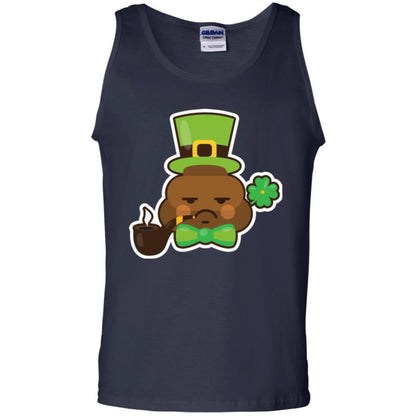 Saint Partick_s Day T-shirt Leprechaun Poop Emoji With Patrick Hat Navy