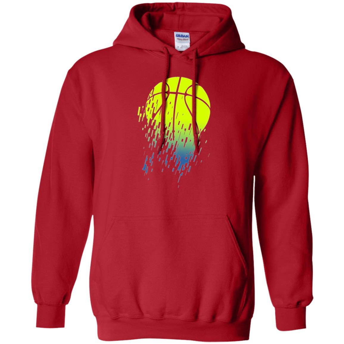 Basketball T-shirt Disintegrating Neon Green Red
