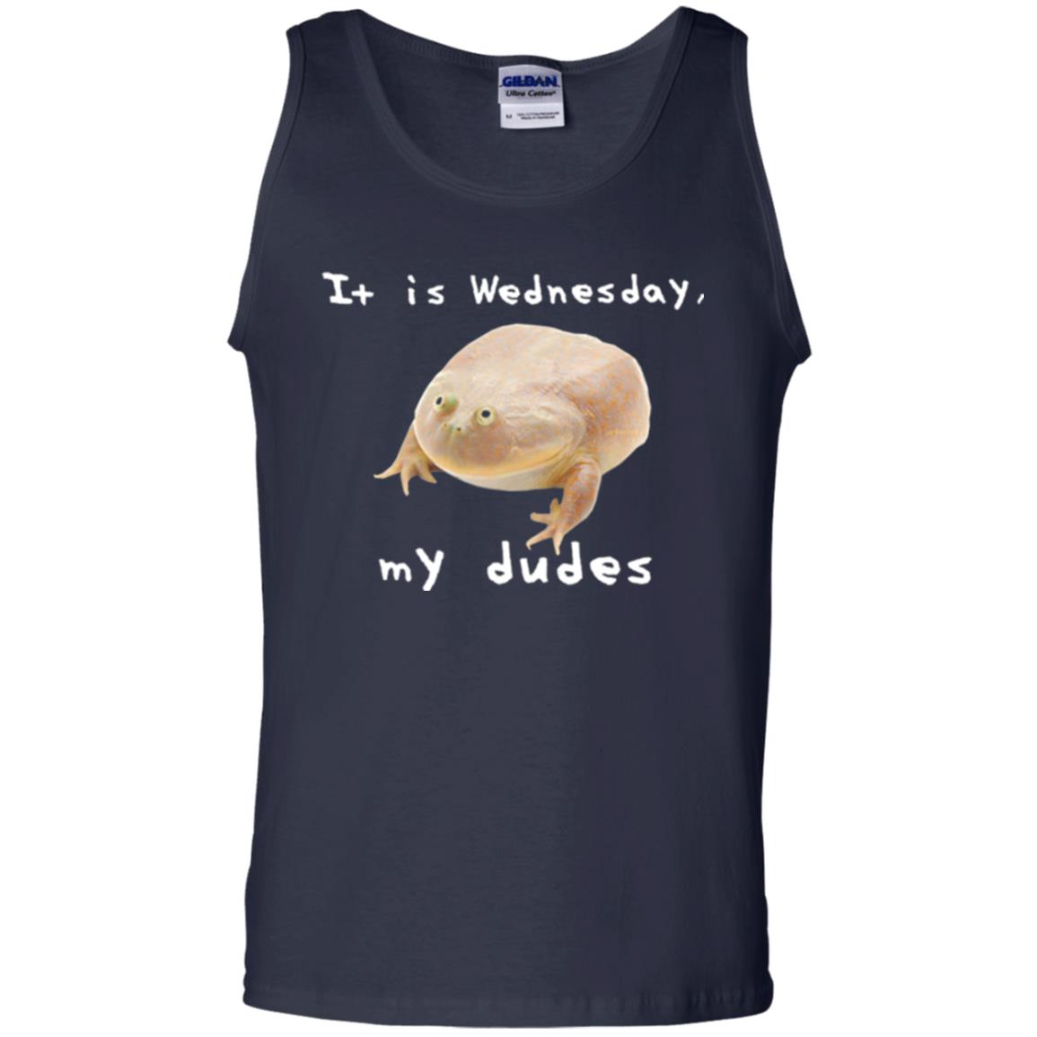 Funny Frog T-shirt It Is Wednesday My Dudes Navy