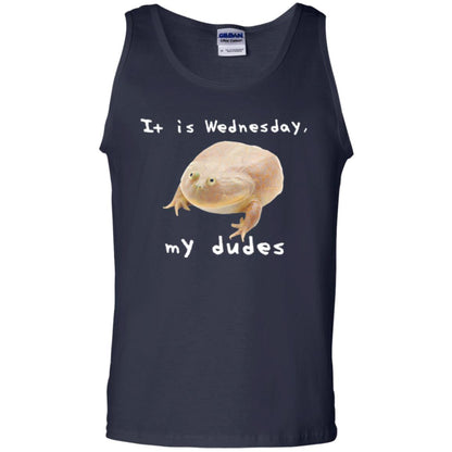 Funny Frog T-shirt It Is Wednesday My Dudes Navy