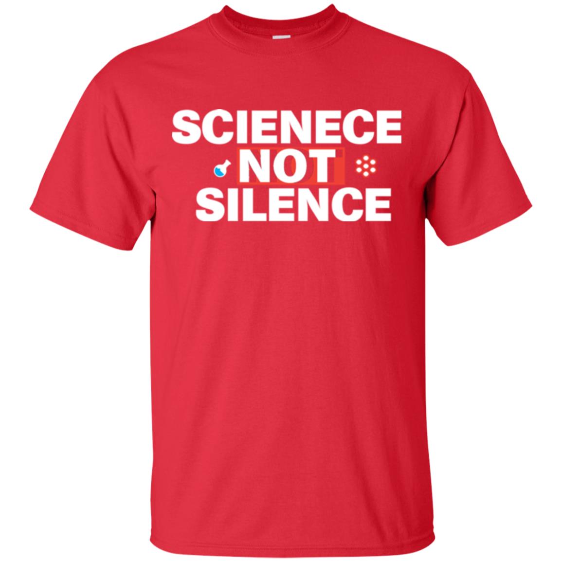 Scientist T-shirt Scienece Not Silence Red