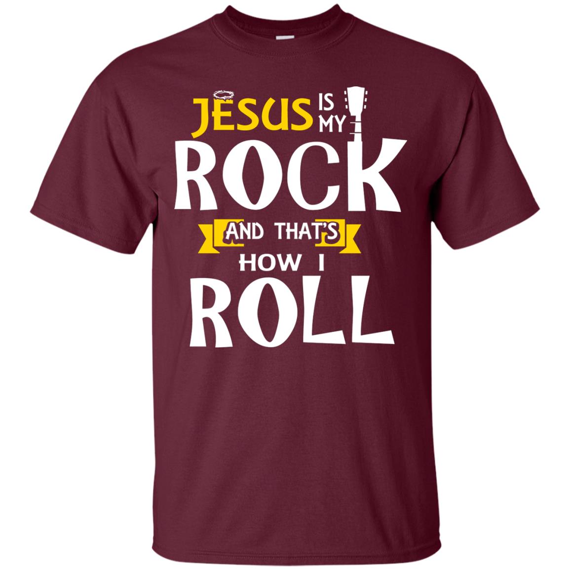 Jesus Is My Rock Christian Shirt For Rock Lover Maroon