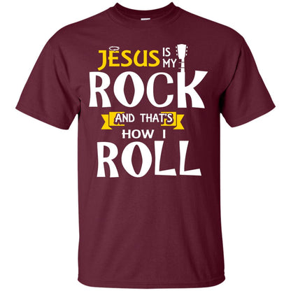 Jesus Is My Rock Christian Shirt For Rock Lover Maroon