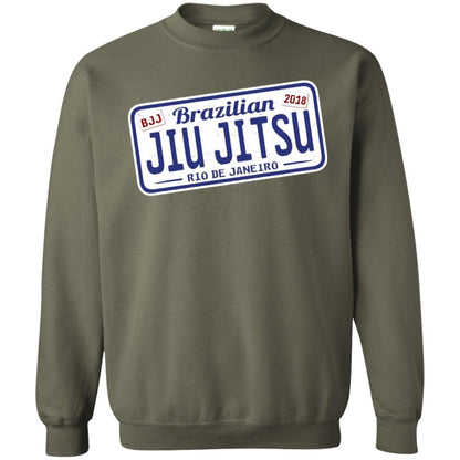 Funny Jiu Jitsu Bjj License Plate T-shirt Military Green