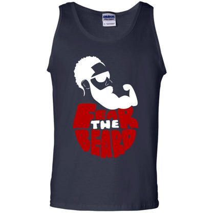 Fear The Beard No Shave November Gift Shirt For Mens Navy