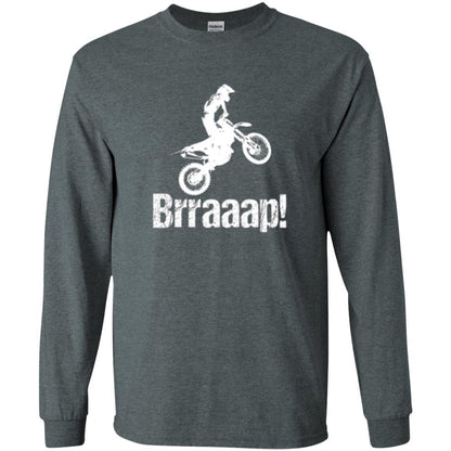 Motocross T-shirt Dirt Bike Rider Brraaap Dark Heather