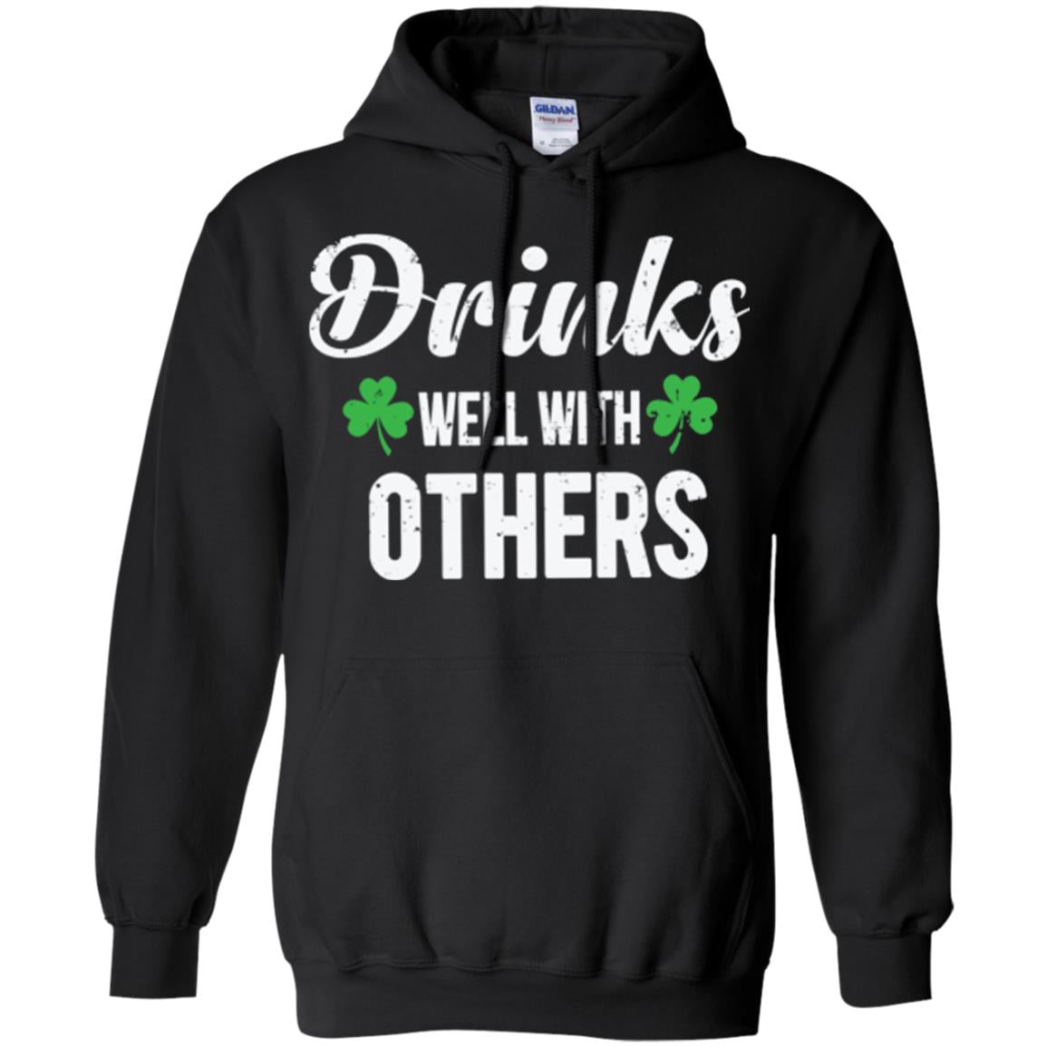 Drinks Well With Others St. Patrick_s Day T-shirt Black