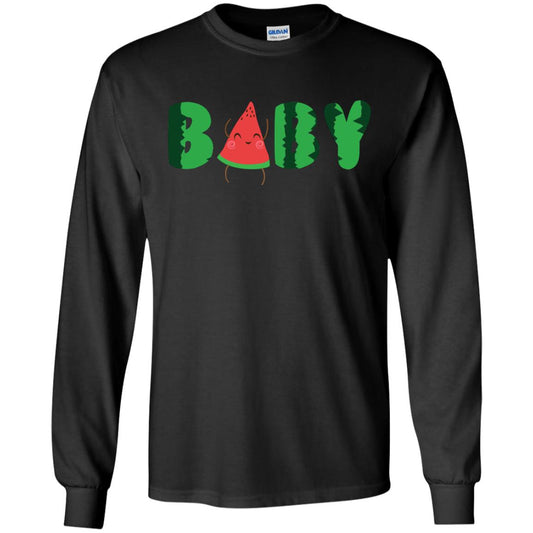 Baby Watermelon Funny Summer Melon Fruit Shirt For Baby Kids Black