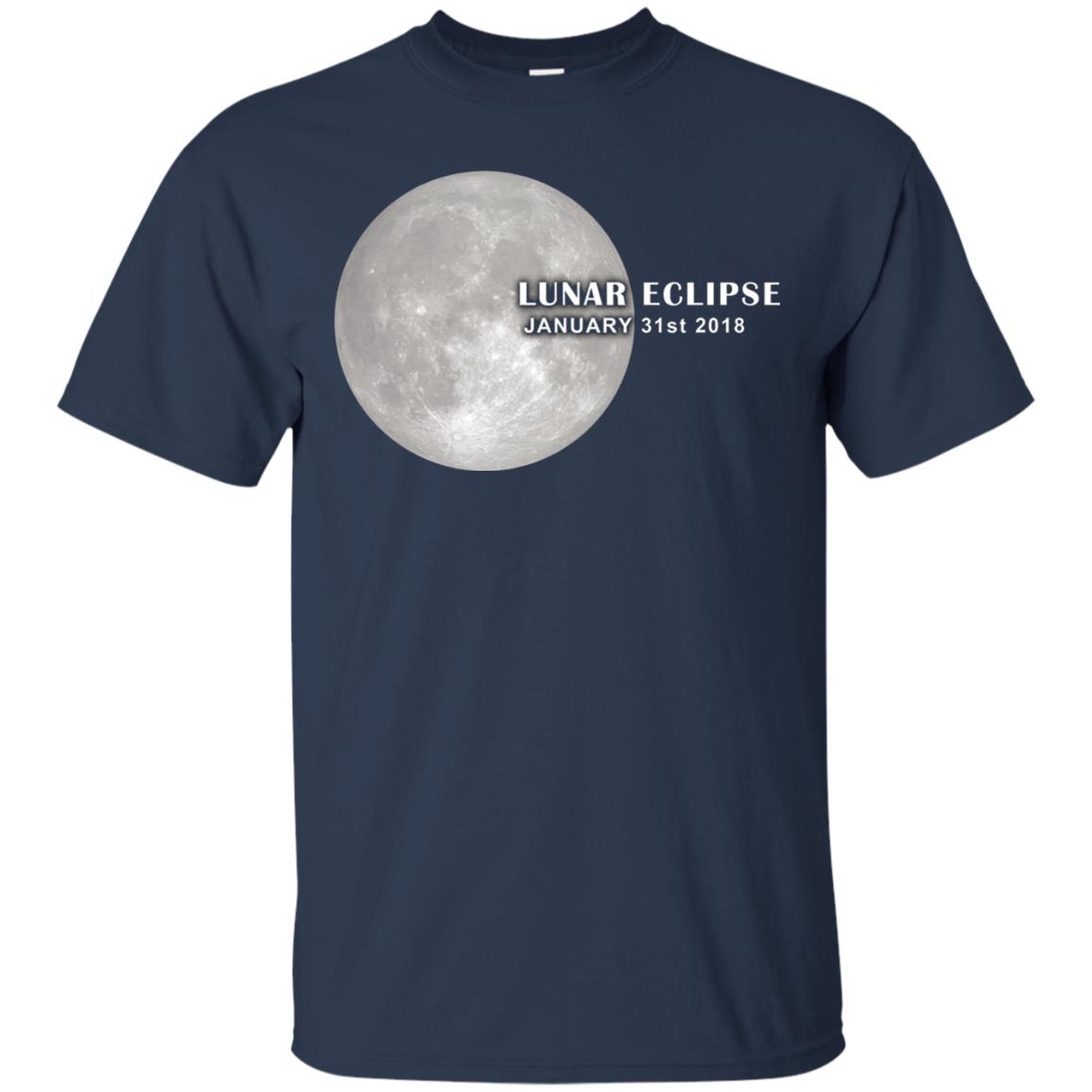 Eclipse January 31st 2018 Total Lunar Eclipse Shirts Navy