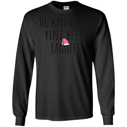 He Knows If Yinz Been Jagoffs T-Shirt Black
