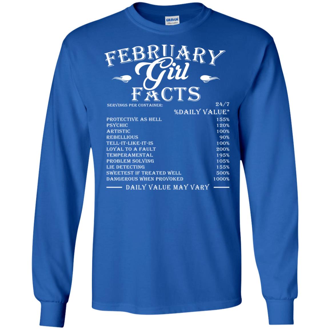 February Girl Facts Facts T-shirt Royal