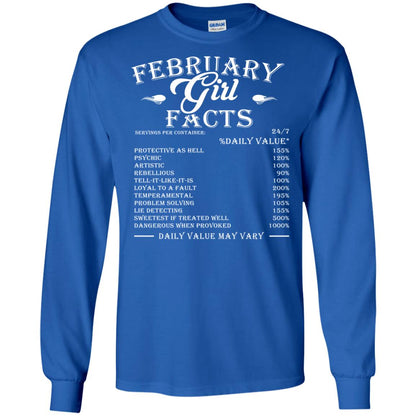 February Girl Facts Facts T-shirt Royal