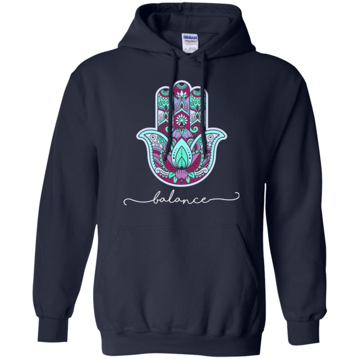 Balance Yoga Gym Hamsa T-shirt Navy