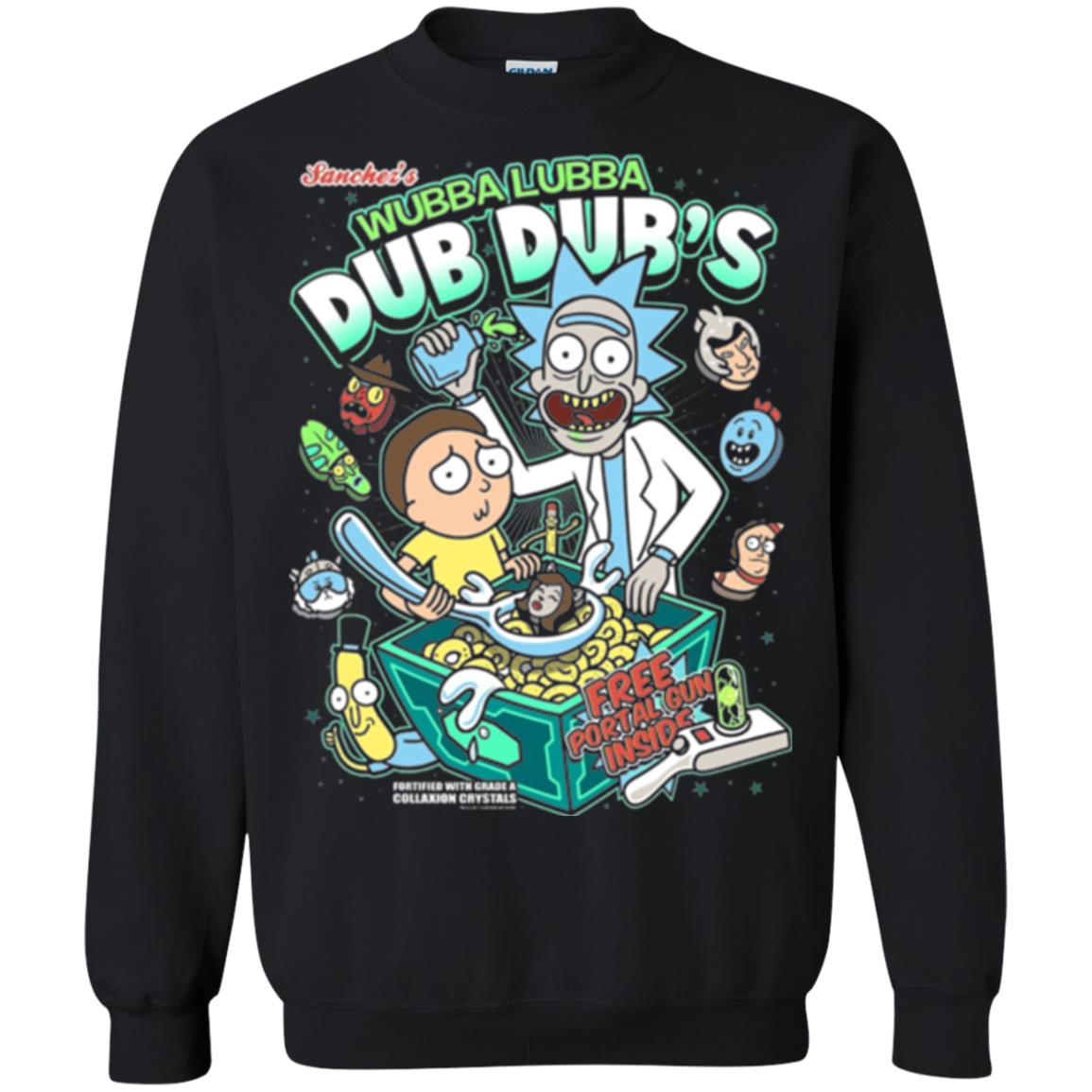 Movie T-shirt Wubba Luba Dub Dub_s Cereal Black