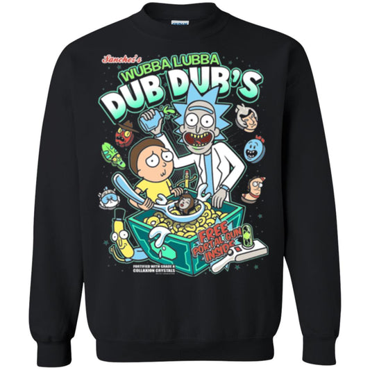 Movie T-shirt Wubba Luba Dub Dub_s Cereal Black