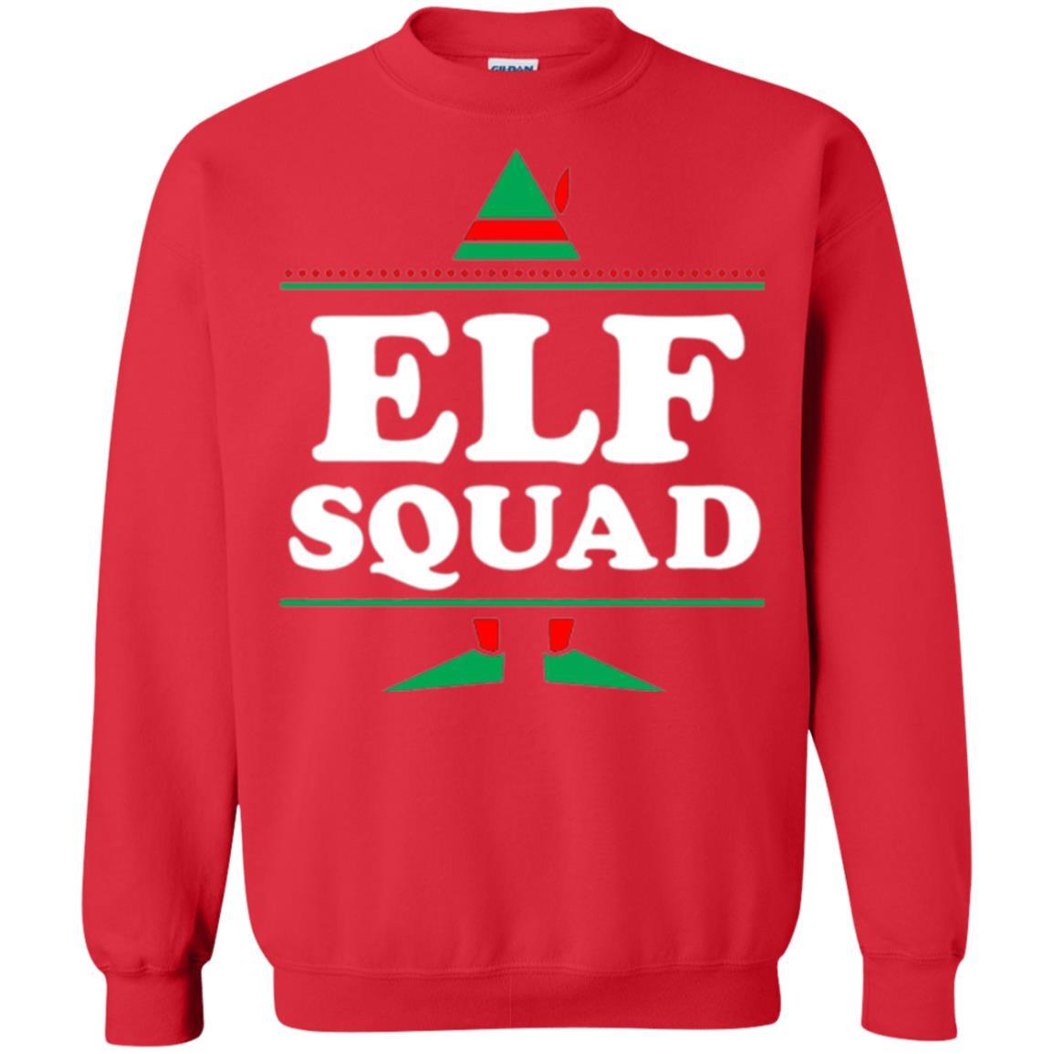 Christmas T-shirt Elf Squad Holiday Family Group Matching Red