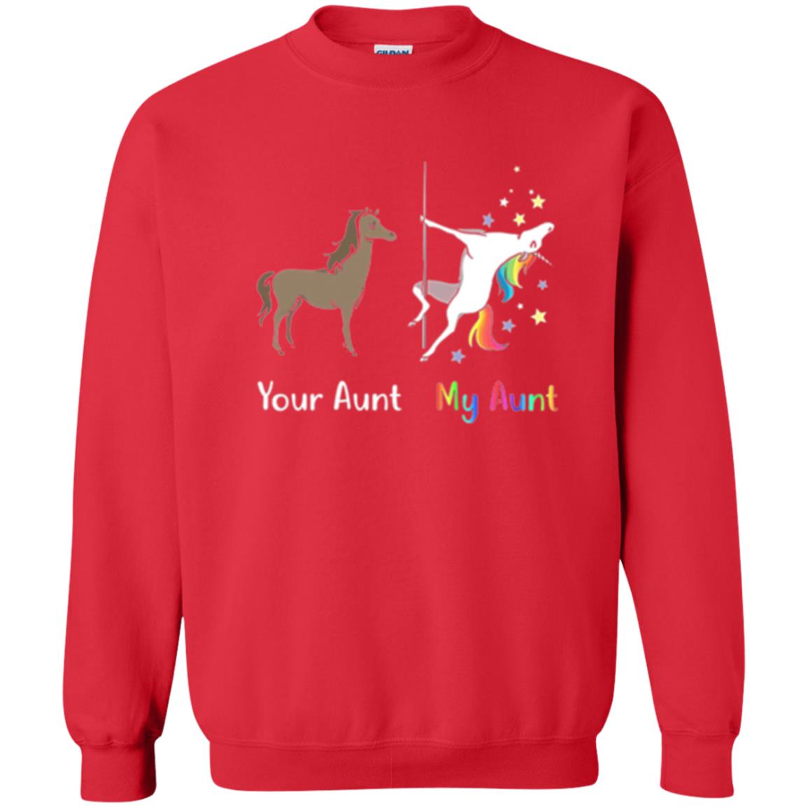 Unicorn T-shirt Your Aunt My Aunt Red